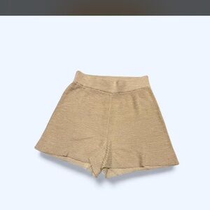 Free People Knit High-Waist Beige Women’s Shorts